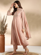 Primium Lightwear Women Silk Blend Kurta Pant Dupatta Set