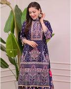 PURE CHINON SILK WORK DIGITAL PRINT WITH HAND WORK WITH FANCY LATKAN