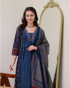 Ethnic Primium Elegent Women Viscose Rayon Printed Kurta Sets