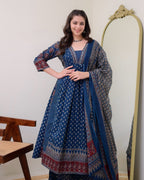 Ethnic Primium Elegent Women Viscose Rayon Printed Kurta Sets