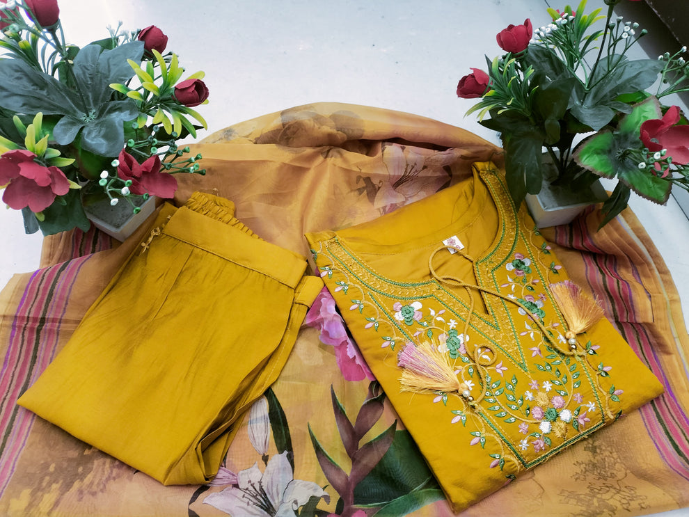 SUTRASAAZ Stylish Georgette Suit for Women | Traditional Party Dress for Wedding & Summer | Elegant Ethnic Set for Women