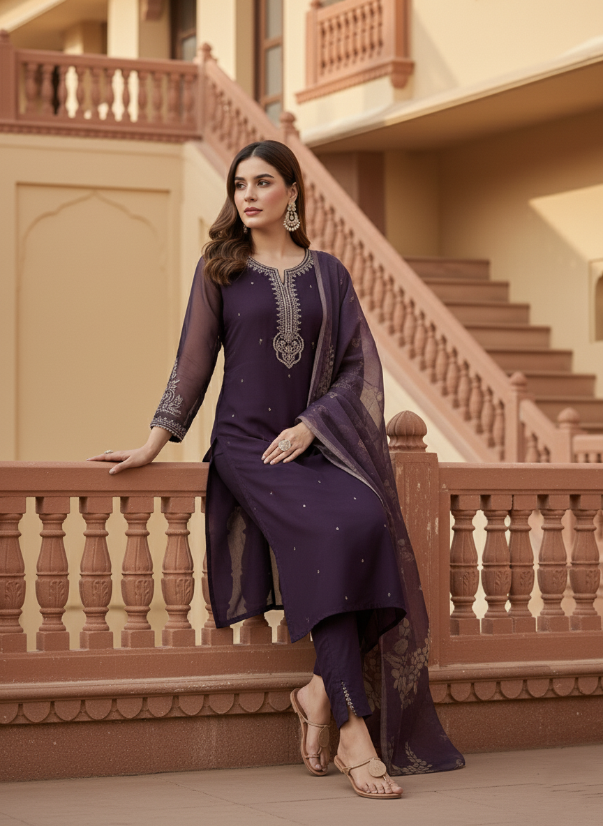 wedding kurta set women heavy kurta set chanderi silk kurti set