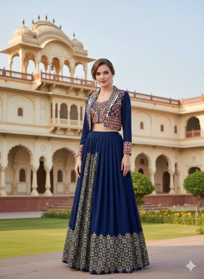 Exclusive Pure Rayon silk fabric With Beautiful Embroidery Work
