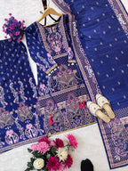 PURE CHINON SILK WORK DIGITAL PRINT WITH HAND WORK WITH FANCY LATKAN