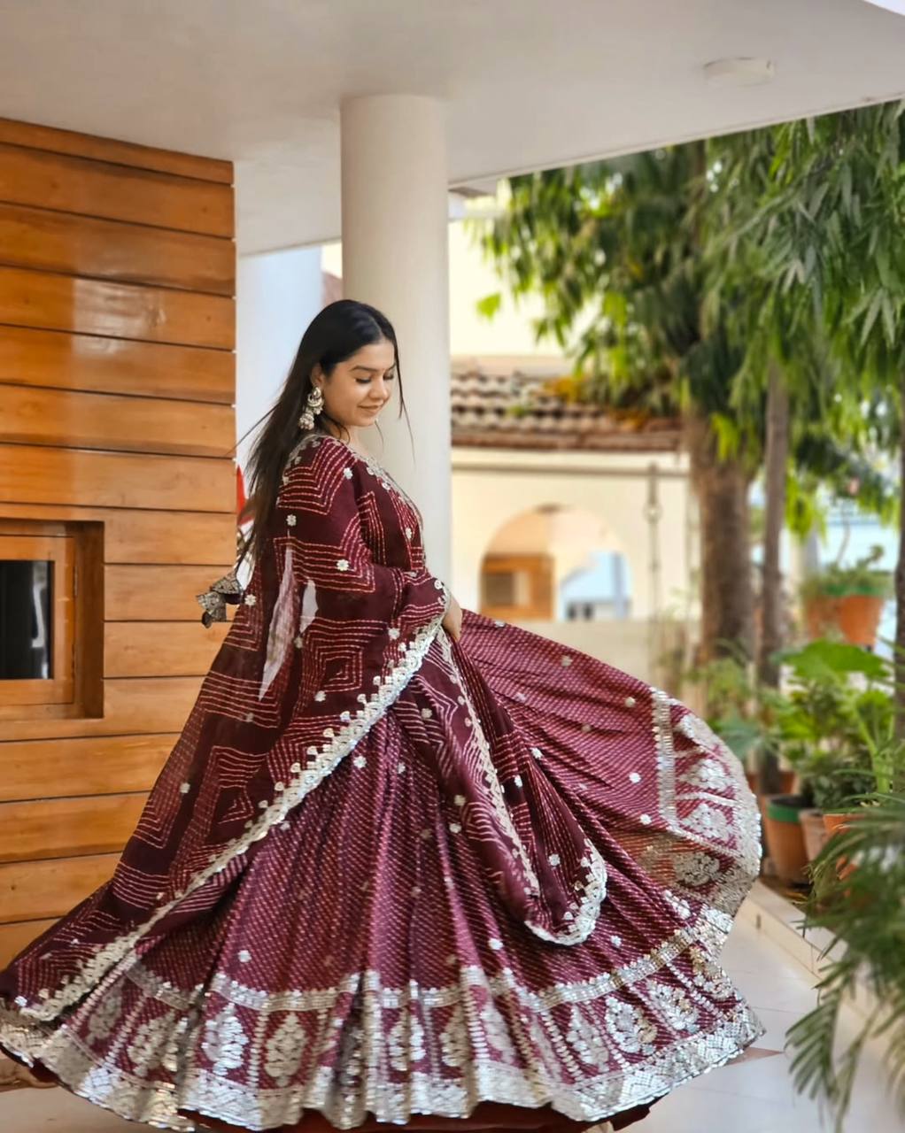 Classic Maroon Ethnic Lehenga Choli for Wedding & Celebrations