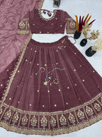 Classic Maroon Ethnic Lehenga Choli for Wedding & Celebrations