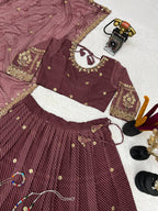 Classic Maroon Ethnic Lehenga Choli for Wedding & Celebrations