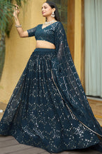Exclusive Navy Blue Designer Lehenga for Weddings & Parties