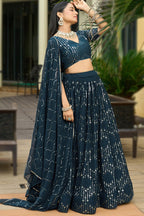 Exclusive Navy Blue Designer Lehenga for Weddings & Parties