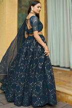 Exclusive Navy Blue Designer Lehenga for Weddings & Parties