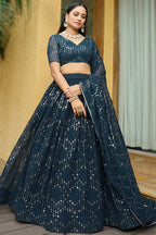Exclusive Navy Blue Designer Lehenga for Weddings & Parties
