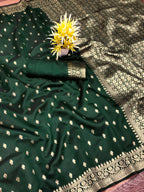 PREMIUM BANARASI JACQUARD SAREE WITH BLOUSE FOR WOMEN LAUNCHED