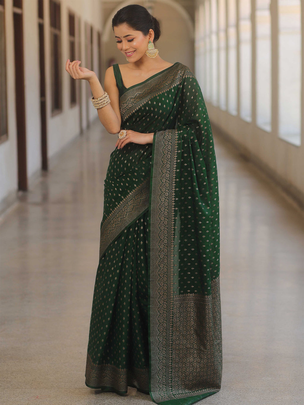 PREMIUM BANARASI JACQUARD SAREE WITH BLOUSE FOR WOMEN LAUNCHED