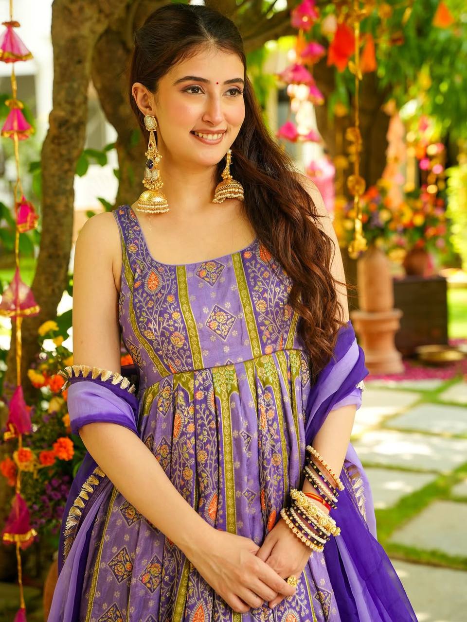 Heavy Chinon Silk Designer Party Wear Gorgeous Look