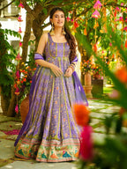 Heavy Chinon Silk Designer Party Wear Gorgeous Look