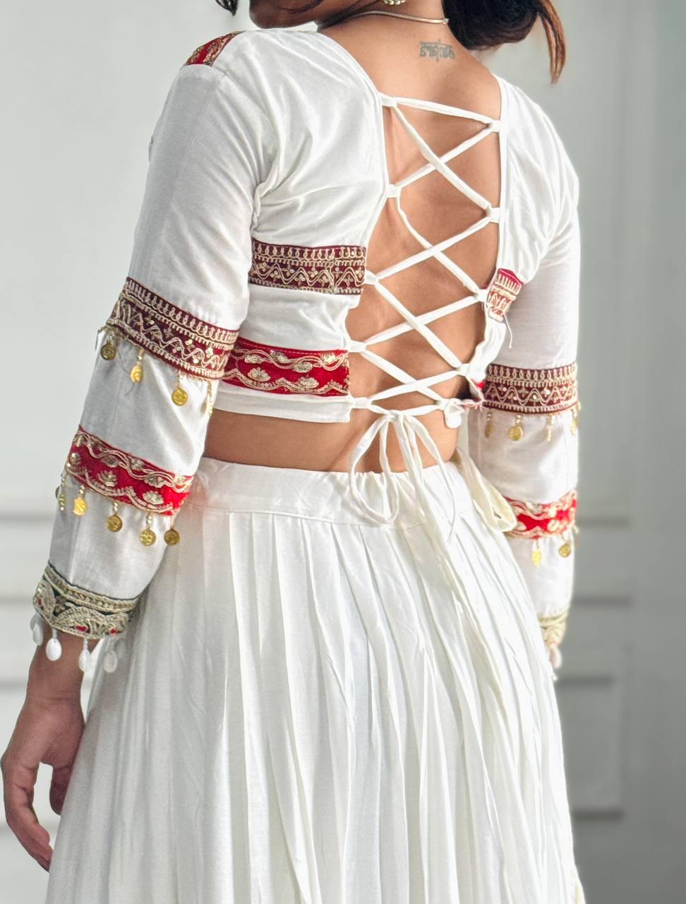 Exclusive  Launching Coming Beautiful Pure Cotton fabric With Embroidery Work Navratri Collection