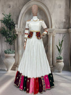 Exclusive  Launching Coming Beautiful Pure Cotton fabric With Embroidery Work Navratri Collection