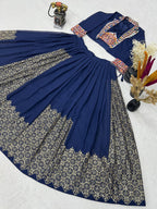 Exclusive Pure Rayon silk fabric With Beautiful Embroidery Work