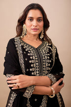 FESTIVAL SPECIAL DESIGNER HEAVY EMBROIDERY SEQUENCE WORK TOP PENT WITH DUPATTA SET