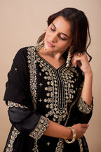 FESTIVAL SPECIAL DESIGNER HEAVY EMBROIDERY SEQUENCE WORK TOP PENT WITH DUPATTA SET