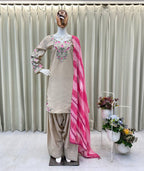 FESTIVAL SPECIAL PRIMIUM HEAVY EMBROIDERY SEQUENCE WORK TOP PENT WITH DUPATTA SET (Copy)