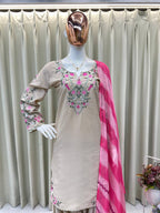 FESTIVAL SPECIAL PRIMIUM HEAVY EMBROIDERY SEQUENCE WORK TOP PENT WITH DUPATTA SET (Copy)