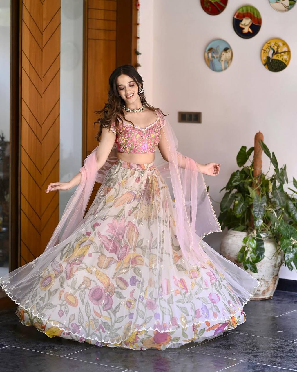 Bollywood Style Premium Boutique-style Springtime Glow Lehenga