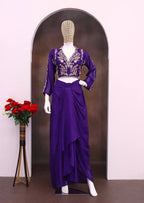 Festive Ready in our new Western Two Piece set with Sequins embroidery detailing.