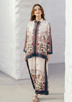 Ready-to-Wear Straight Cut Printed Suit with Contrast Borders