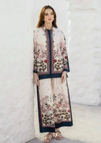 Ready-to-Wear Straight Cut Printed Suit with Contrast Borders